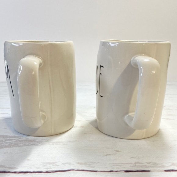 Rae Dunn Groom and Bride Coffee Mugs Artisan Collection Set of 2 - Picture 4 of 12